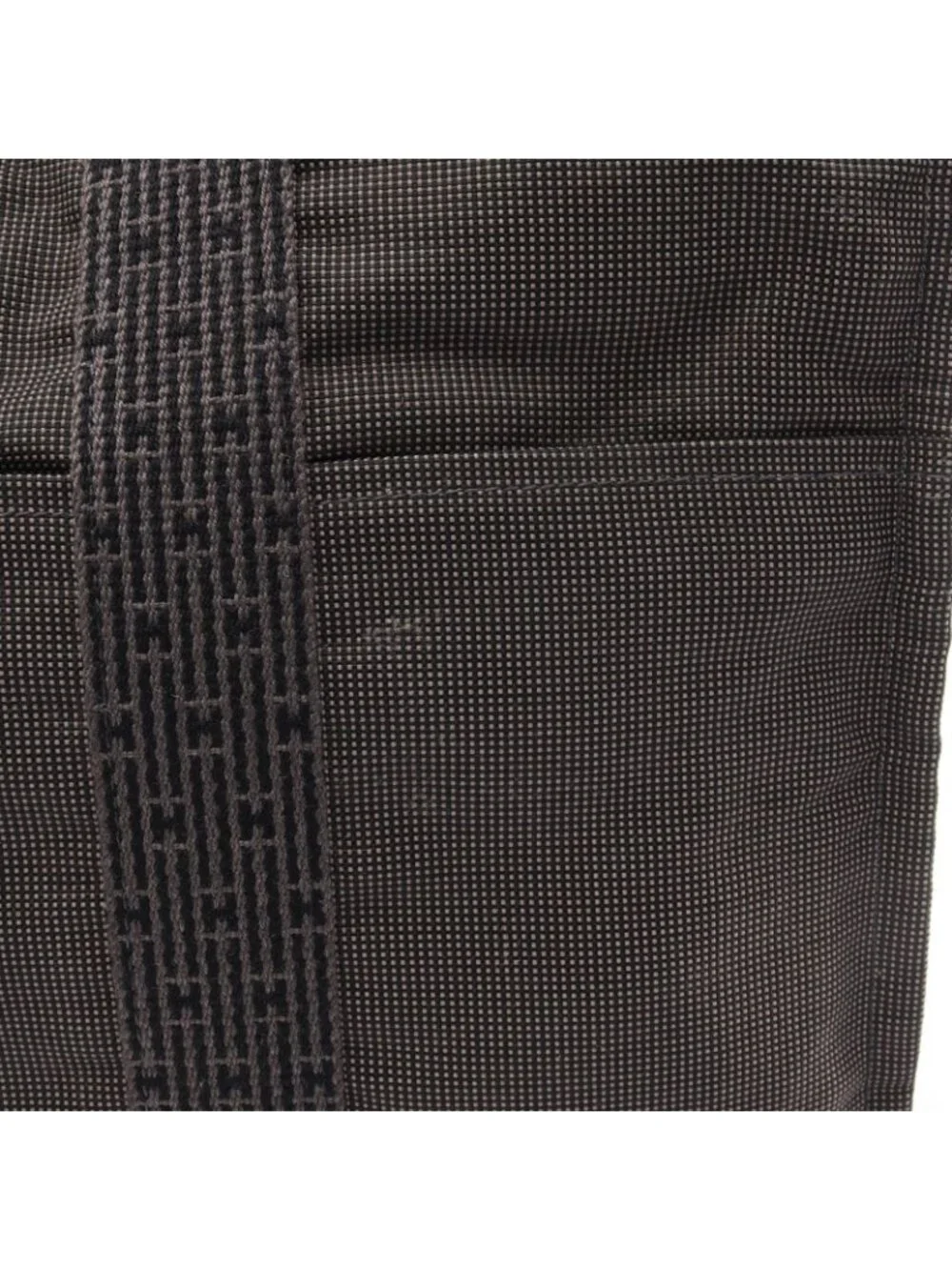 Hermes Tote Her Line MM Gray Canvas